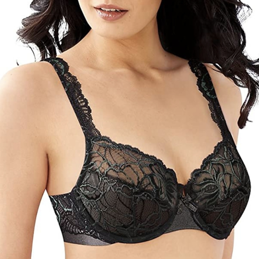 Bali Womens Lace Desire Underwire Df6543 Black Bra 38DD